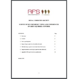 Survey of RFS members’ views and experiences of grey squirrel control 2014 – survey – Royal Forestry Society